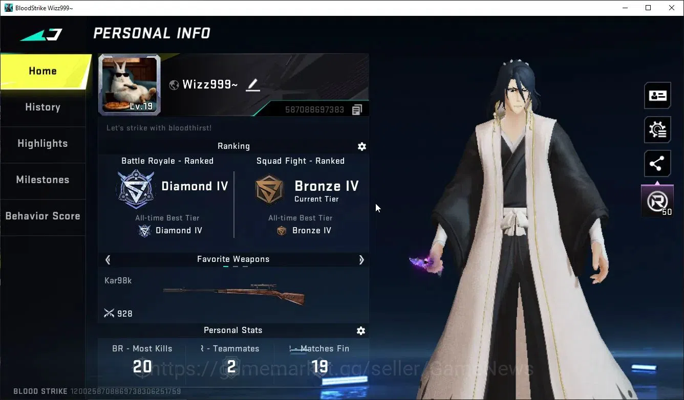 Blood Strike Accounts ASIA|MELEE Butterfly Knife-Starfall + 5 Legendary  image 2