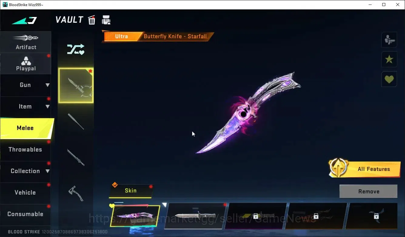 Blood Strike Accounts ASIA|MELEE Butterfly Knife-Starfall + 5 Legendary  image 6