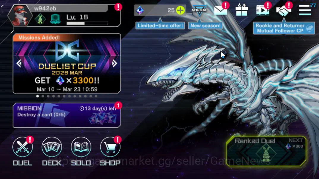 Yu-Gi-Oh! Master Duel Mid-Level Lv 18 | 20 Deck |RadiantTyphoon, VSK9,Dracotail,Do image 1