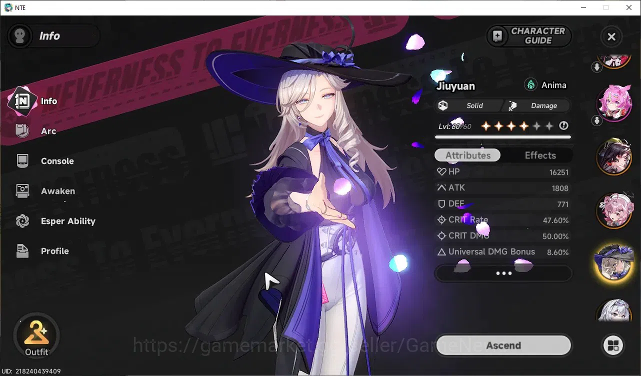 Neverness to Everness Accounts GLOBAL SEA|HL 44|TL 29|8 SSR Chaos+Skin,Lacrimosa, image 12