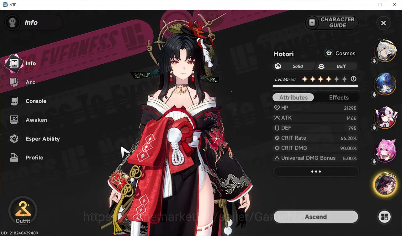 Neverness to Everness Accounts GLOBAL SEA|HL 44|TL 29|8 SSR Chaos+Skin,Lacrimosa, image 6