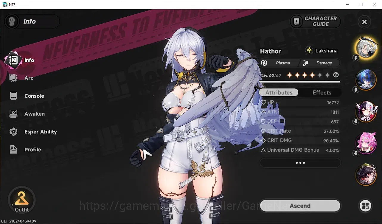 Neverness to Everness Accounts GLOBAL SEA|HL 44|TL 29|8 SSR Chaos+Skin,Lacrimosa, image 7
