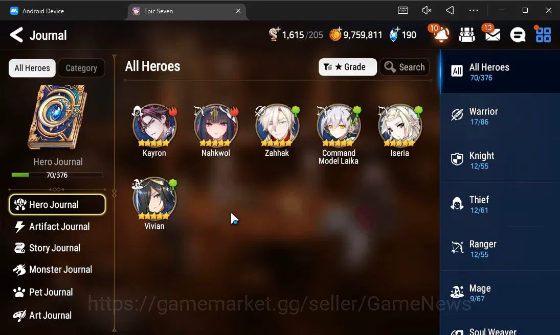 Epic Seven Accounts GLOBAL Unverif|Starter|3 ML(LR Krau,M Chloe,EW Lud image 2