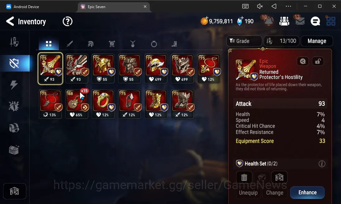 Epic Seven Accounts GLOBAL Unverif|Starter|3 ML(LR Krau,M Chloe,EW Lud image 3