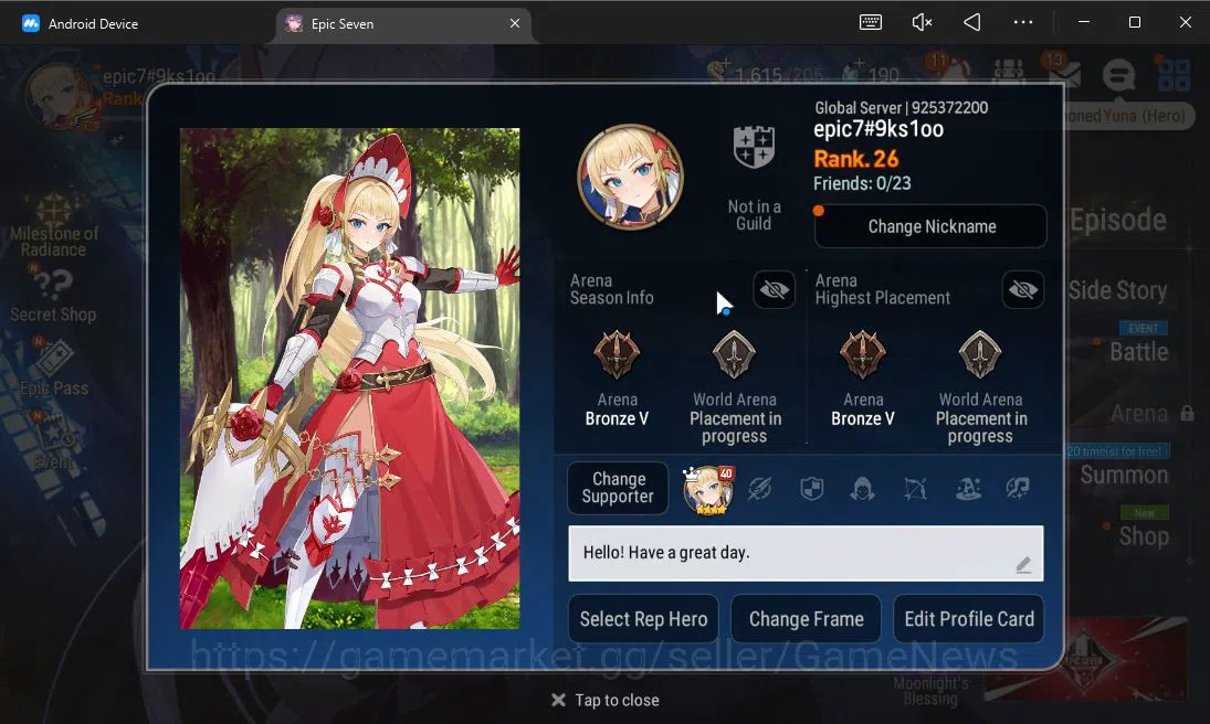 Epic Seven Accounts GLOBAL Unverif|Starter|3 ML(LR Krau,M Chloe,EW Lud image 6