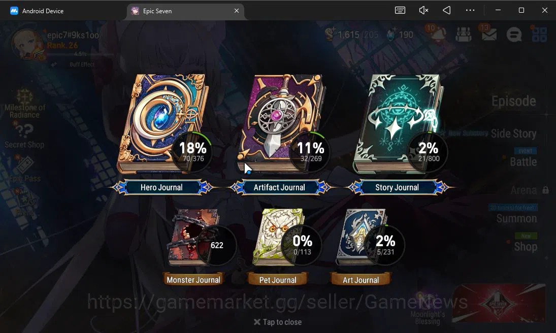 Epic Seven Accounts GLOBAL Unverif|Starter|3 ML(LR Krau,M Chloe,EW Lud image 7
