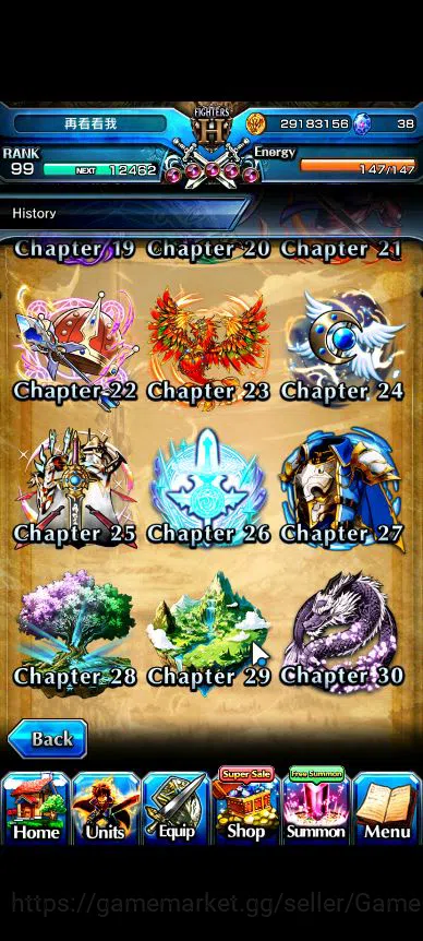 Grand Summoners Accounts Global|Rank 99|14 Ascend|[PaladinRoy,IsliidHP,Rimu image 11