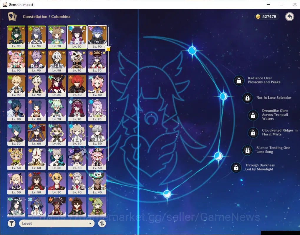 Genshin Impact Accounts ASIA |AR 58|8 Limit+8(*5WeP)|Prime Columbina|Colum image 5