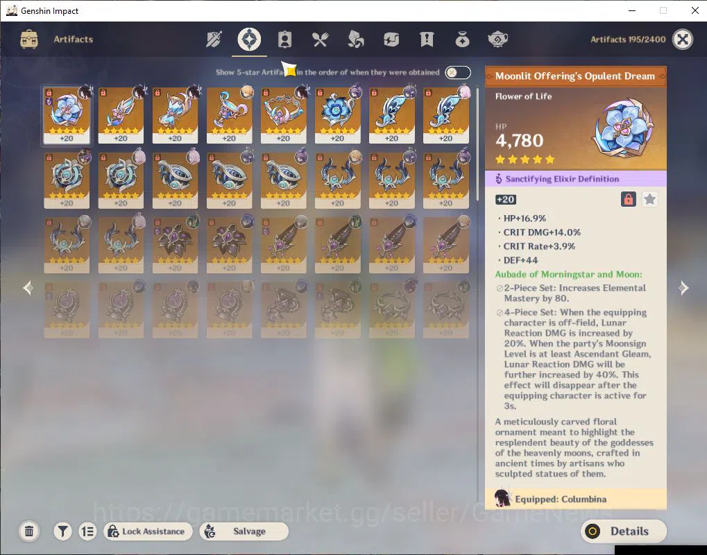 Genshin Impact Accounts ASIA |AR 58|8 Limit+8(*5WeP)|Prime Columbina|Colum image 9