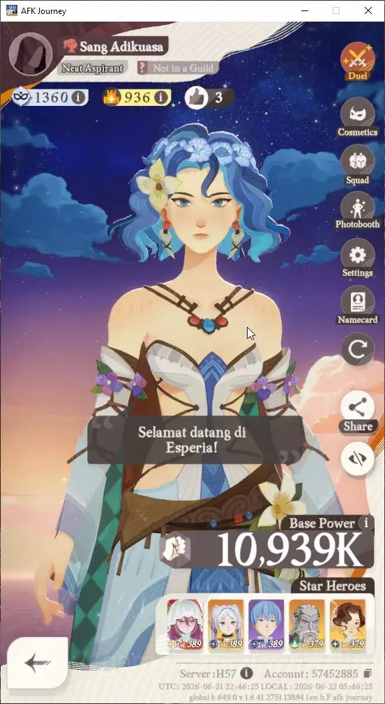 AFK Journey Accounts GLOBAL H57|VIP 3|Collab Frieren|2k Velvet Vouher|L image 3