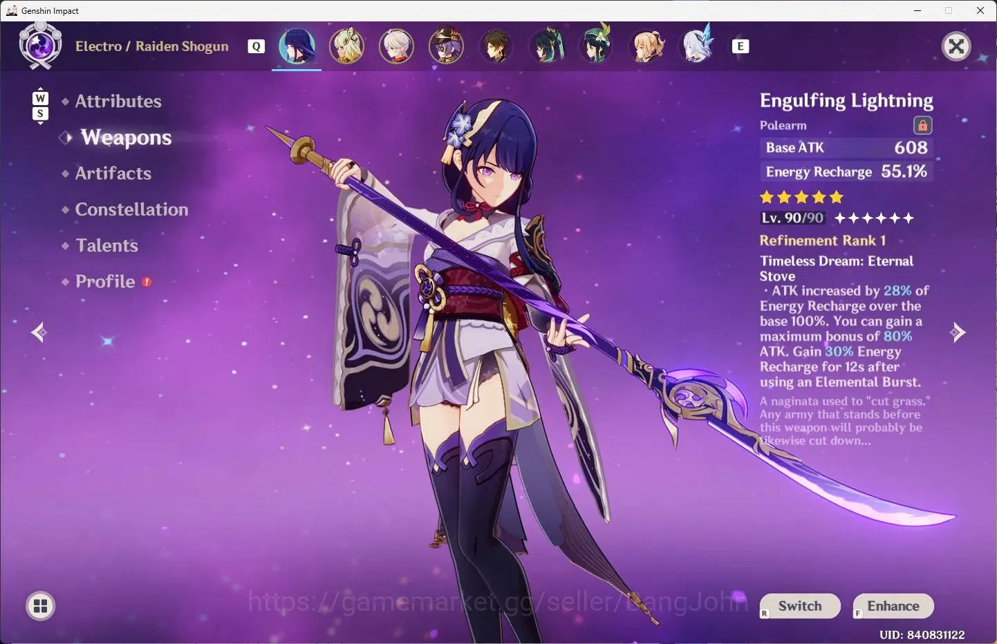 Genshin Impact Accounts ASIA|AR 60|21 Limit+5 Sign |Raiden Shogun,Xilonen, image 4