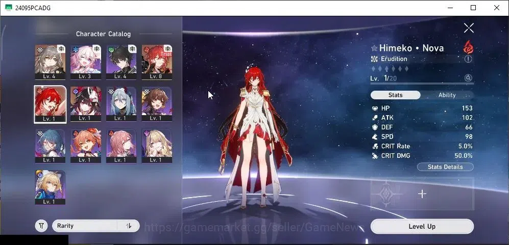 Honkai Star Rail Accounts Starter ASIA |TL 4|2 Limited| Himeko Nova, Sparkle |1 Golden Companion|Prologue|Female MC|Take 1