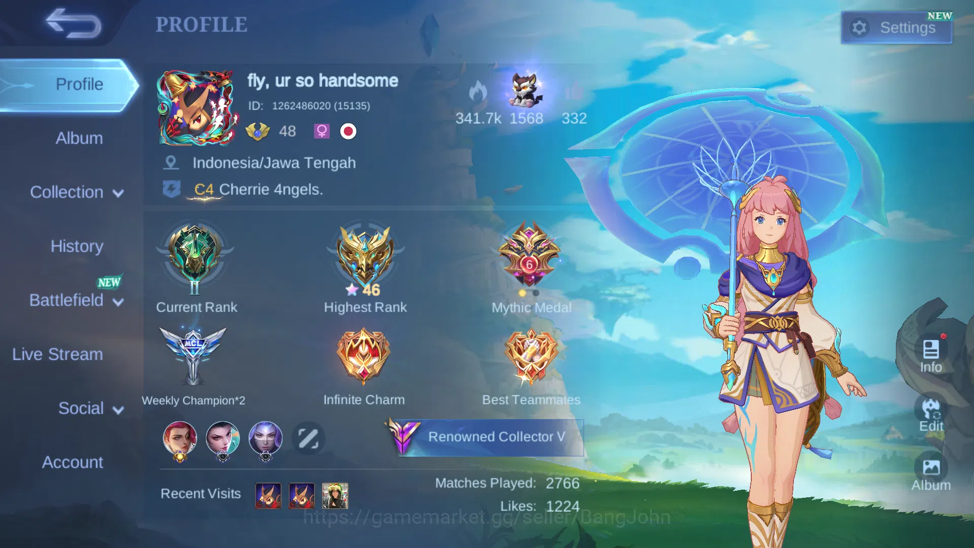 Hero 67 | 205 | Clouds Kagura , Star Annual Kagura , Create Luo yi , Create Odette , Sanrio Floryn , Lunar Chang'e , ML087B Mobile Legends: Bang Bang Others Hero 67 | 205 | Clouds Kagura , Star Annual Kagura image 1