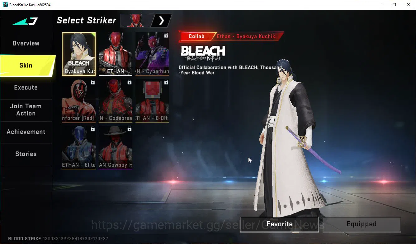 Blood Strike Accounts Starter ASIA|1 ETERNAL M1887-NotherFlame | Collab Bleach Byakuya |NetEase|Check SS(BLS2891) 10