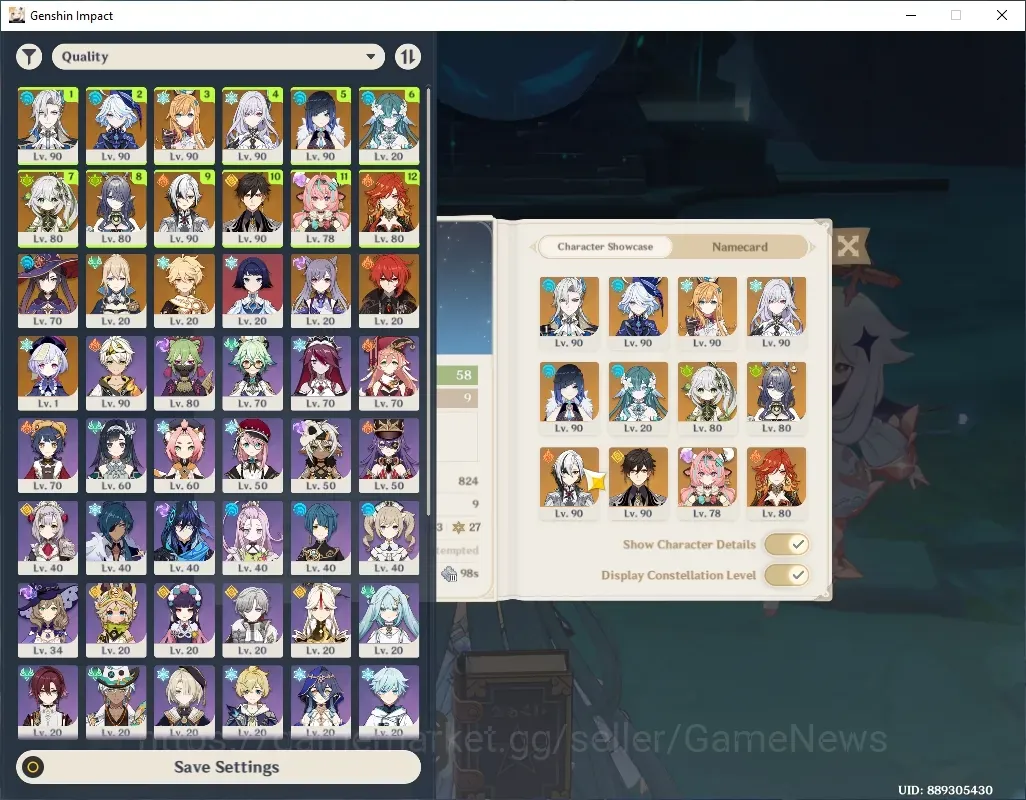 Genshin Impact Accounts Others Asia|Free HSR & ZZZ|AR 56|12 Limited + 5 (*5Wp)|(Skirk Prem Team & Arle)+Sign,Neuvil 1