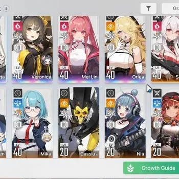Chaos Zero Nightmare Accounts GLOBAL|Lv 40|4 SSR (OlgaM1,VeronicaM1,Mei Lin,Orlea)+9 SR