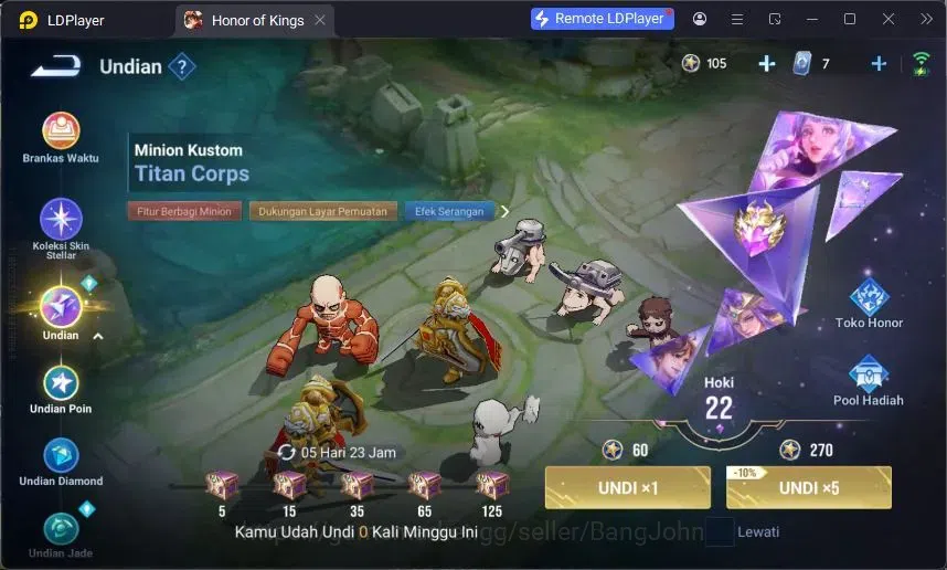 Honor of Kings Accounts Global | 80H 63S |1 Legend Lam, Limited Yuhuan, Ev image 11