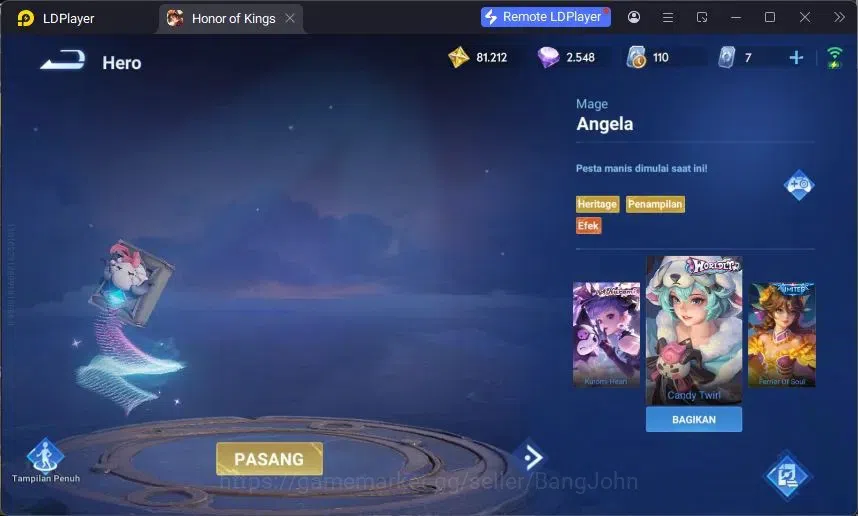 Honor of Kings Accounts Global | 80H 63S |1 Legend Lam, Limited Yuhuan, Ev image 17