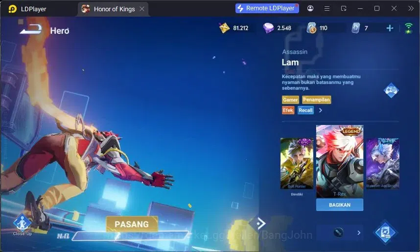 Honor of Kings Accounts Global | 80H 63S |1 Legend Lam, Limited Yuhuan, Ev image 19