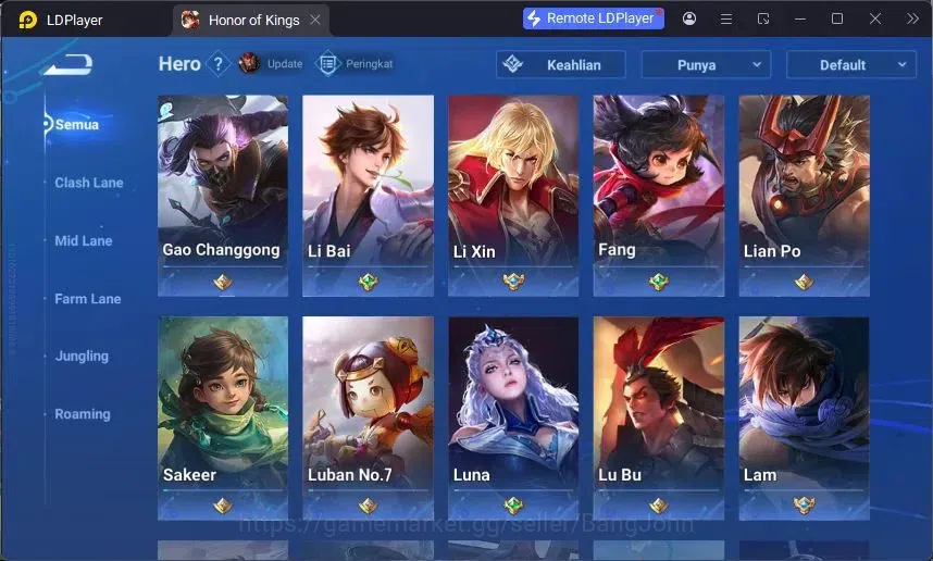 Honor of Kings Accounts Global | 80H 63S |1 Legend Lam, Limited Yuhuan, Ev image 4