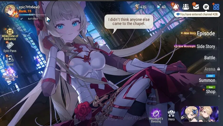 Epic Seven Accounts GLOBAL Unverif|New Era|2 ML(LQ Charlotte, DP Aria) image 1