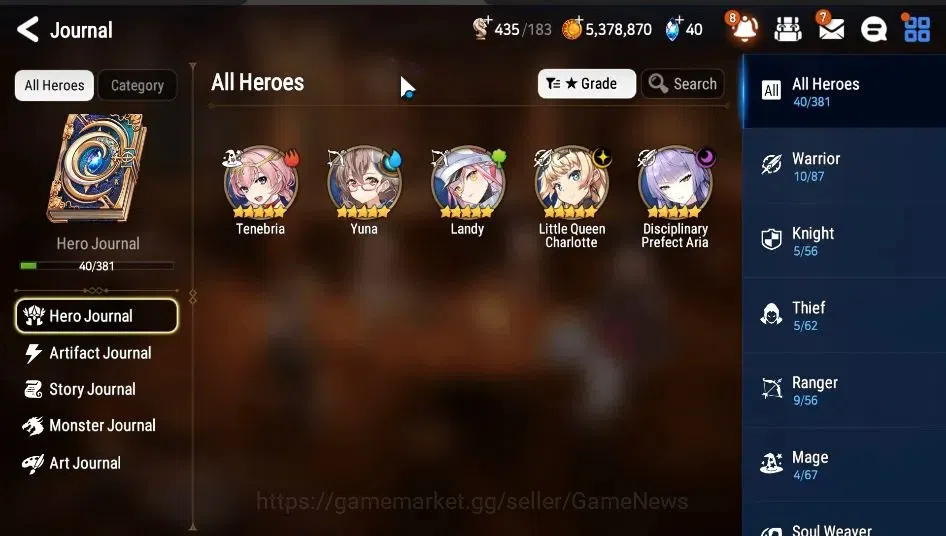 Epic Seven Accounts GLOBAL Unverif|New Era|2 ML(LQ Charlotte, DP Aria) image 5