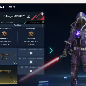 Blood Strike Accounts Starter ASIA|Ultra Melee:Lightblade-DarkForce|3 Legendary Gun|1 Name-Changing Card|Check SS BS3292B