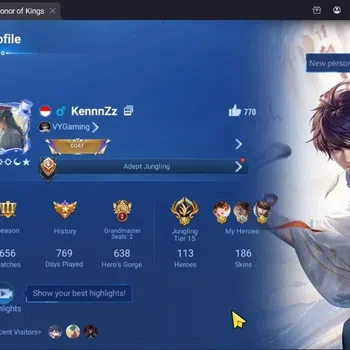 Honor of Kings Accounts Rare Skin Global|113H 186S|LNY Lam,Zilong,DaQiao|Legend Lam,Musashi,LiBai|Limited Li Bai|KIC