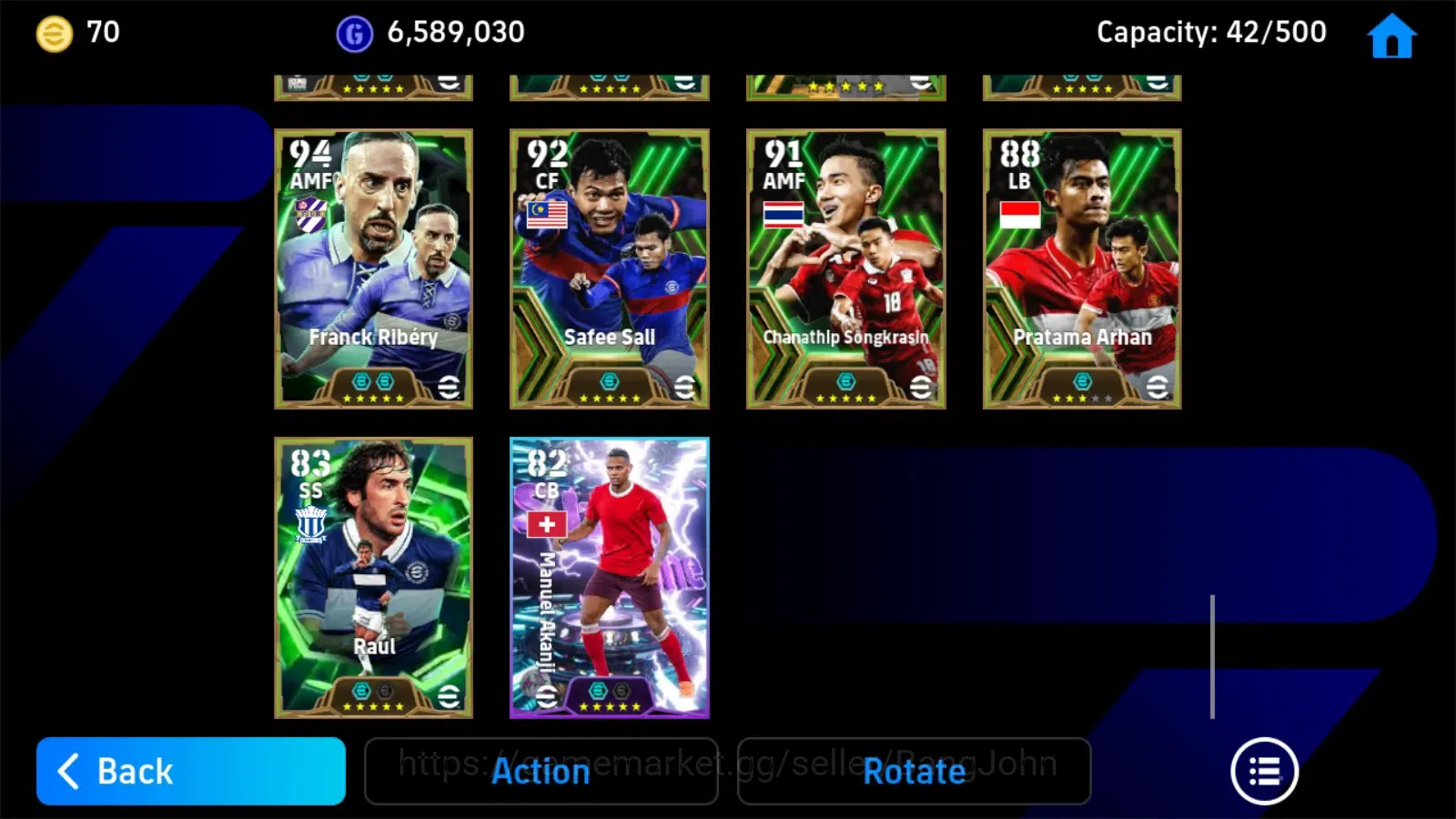eFootball Accounts Android|PW 3201|Roberto Carlos BigT,Zico Epic,Raul image 1