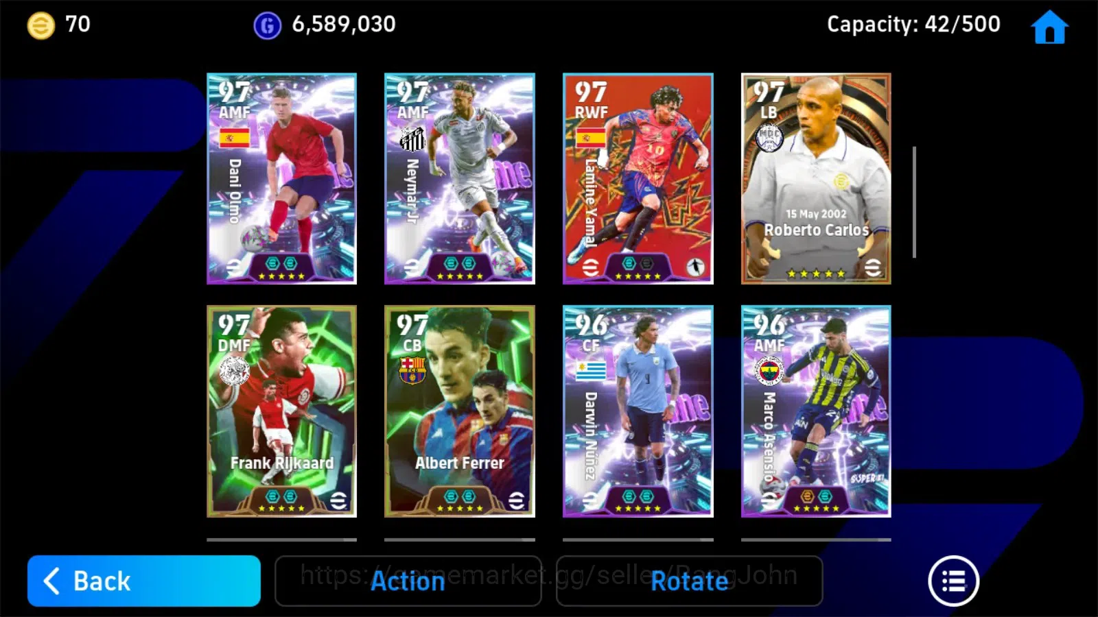 eFootball Accounts Android|PW 3201|Roberto Carlos BigT,Zico Epic,Raul image 5