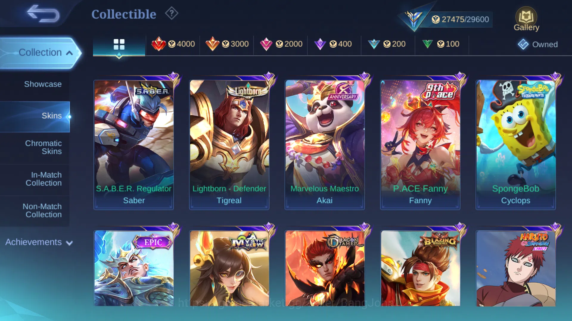 Mobile Legends: Bang Bang Accounts Skin 133 | Spec Tank | Lightborn Tigreal | Epic Ga image 5