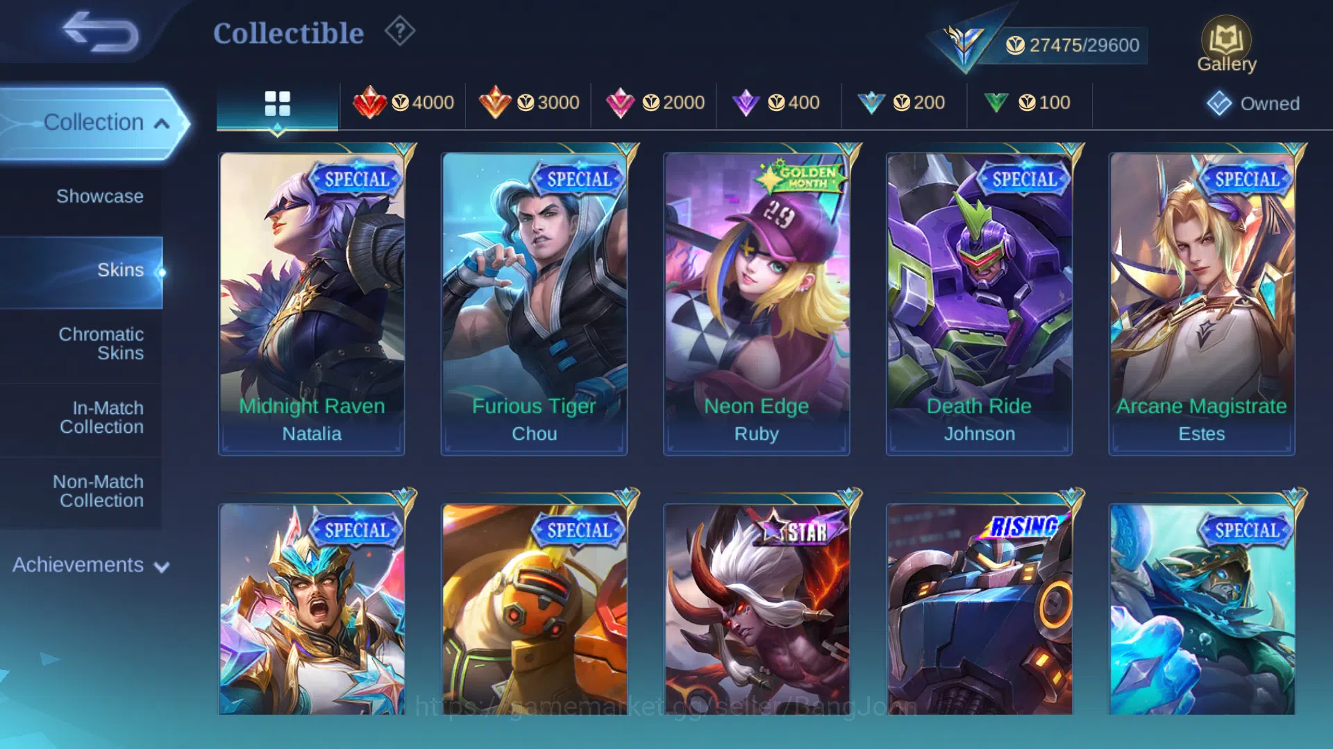 Mobile Legends: Bang Bang Accounts Skin 133 | Spec Tank | Lightborn Tigreal | Epic Ga image 9