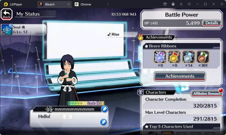 Buy Bleach: Brave Souls Accounts - Global | 5K BP+20K Orb | Mid