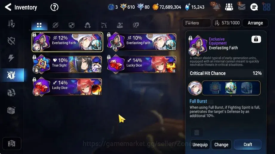 Epic Seven Accounts High-End ASIA|17ML (SN Yulha, Salome, Abyss Yufine, Emp ILynav, LHC, RRoana)|PoH, Theather ON|SS|Stove 14