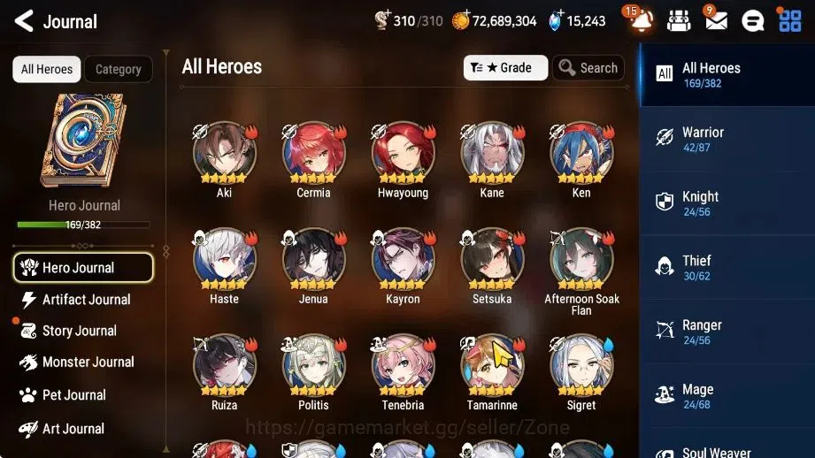 Epic Seven Accounts High-End ASIA|17ML (SN Yulha, Salome, Abyss Yufine, Emp ILynav, LHC, RRoana)|PoH, Theather ON|SS|Stove 2