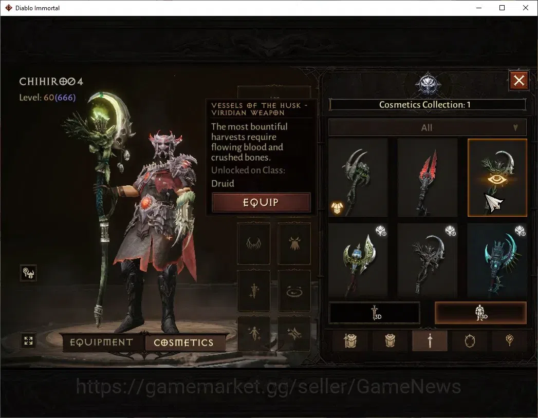 Diablo Immortal Accounts SA - Malah|CS ON|Lv60(666)|Druid|40k CR|Reso 390|P image 10
