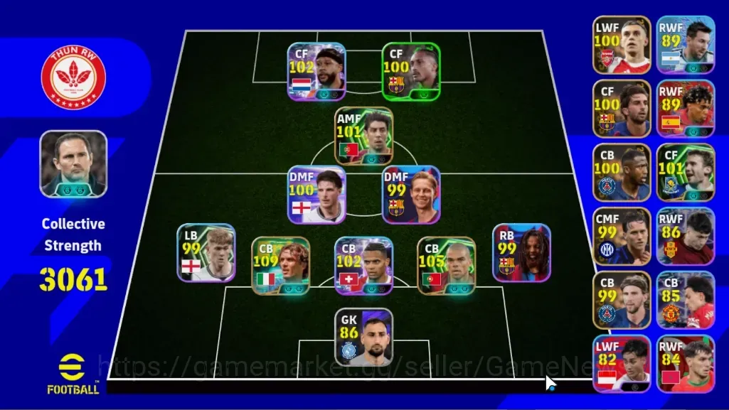 eFootball Accounts Legends & Iconic Players Android|Epic Paolo Maldini,Pepe,Rui Costa,Andriy Shevchenko|6 Show Time Memphis 1