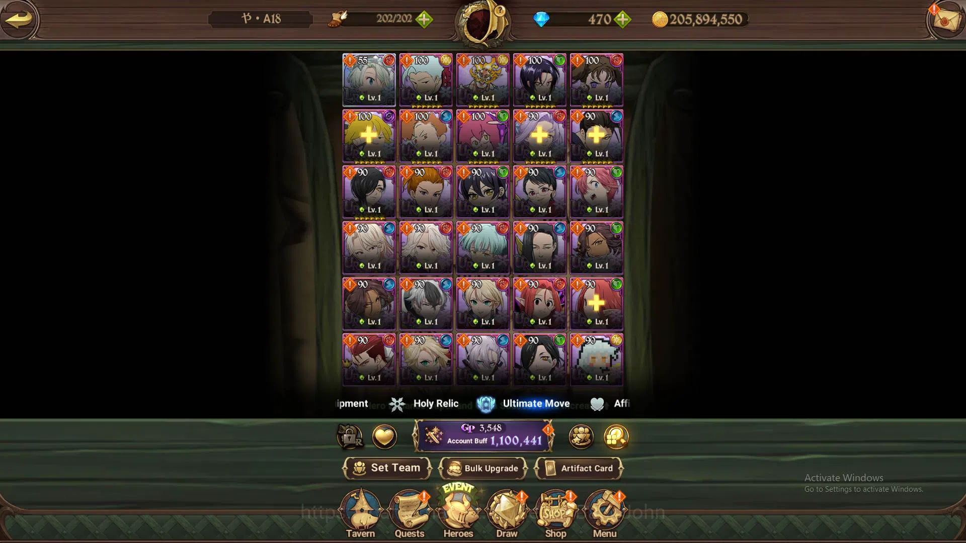 The Seven Deadly Sins: Grand Cross Accounts ASIA|1.1M CC|DM 470|1LR Elizabeth|UR Demon King Me image 9