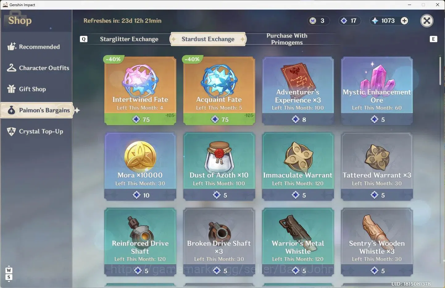 Genshin Impact Accounts Others ASIA | AR 58 | 11 Limit+1 Sign|Varesa,Mavuika,Xilonen,Columbina+6 Charstd|2 (*5 Wep)Reliquary 9
