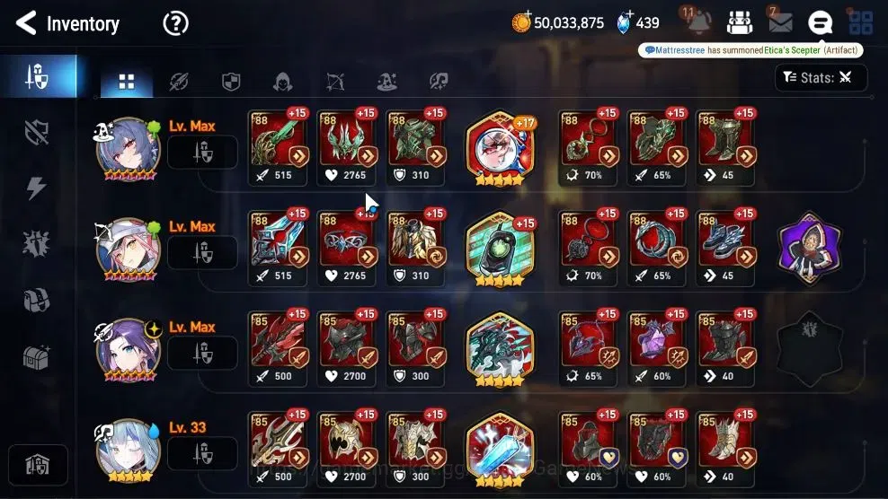 Epic Seven Accounts High-End GLOBAL UnVerif|NewEra|9ML(BysHwyung,ArbVildred,SP Politis,Etc)+Ab Fumyr,Setsuka|Untouch 17