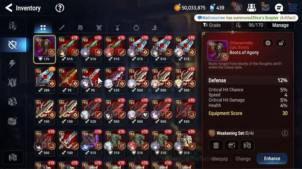 Epic Seven Accounts High-End GLOBAL UnVerif|NewEra|9ML(BysHwyung,ArbVildred,SP Politis,Etc)+Ab Fumyr,Setsuka|Untouch 18