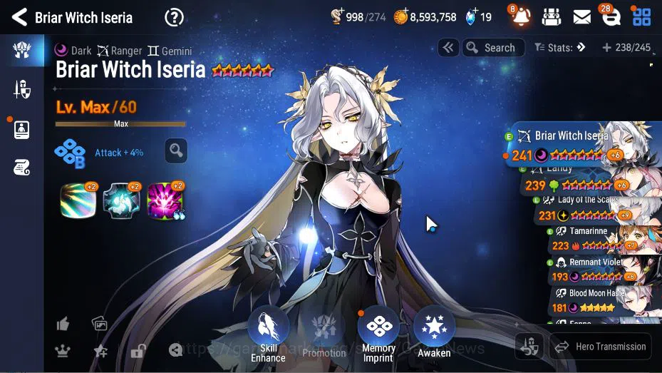Epic Seven Accounts Global Unverif|NewEra|10 ML(Salome,LOT Scale,BM Ha image 2