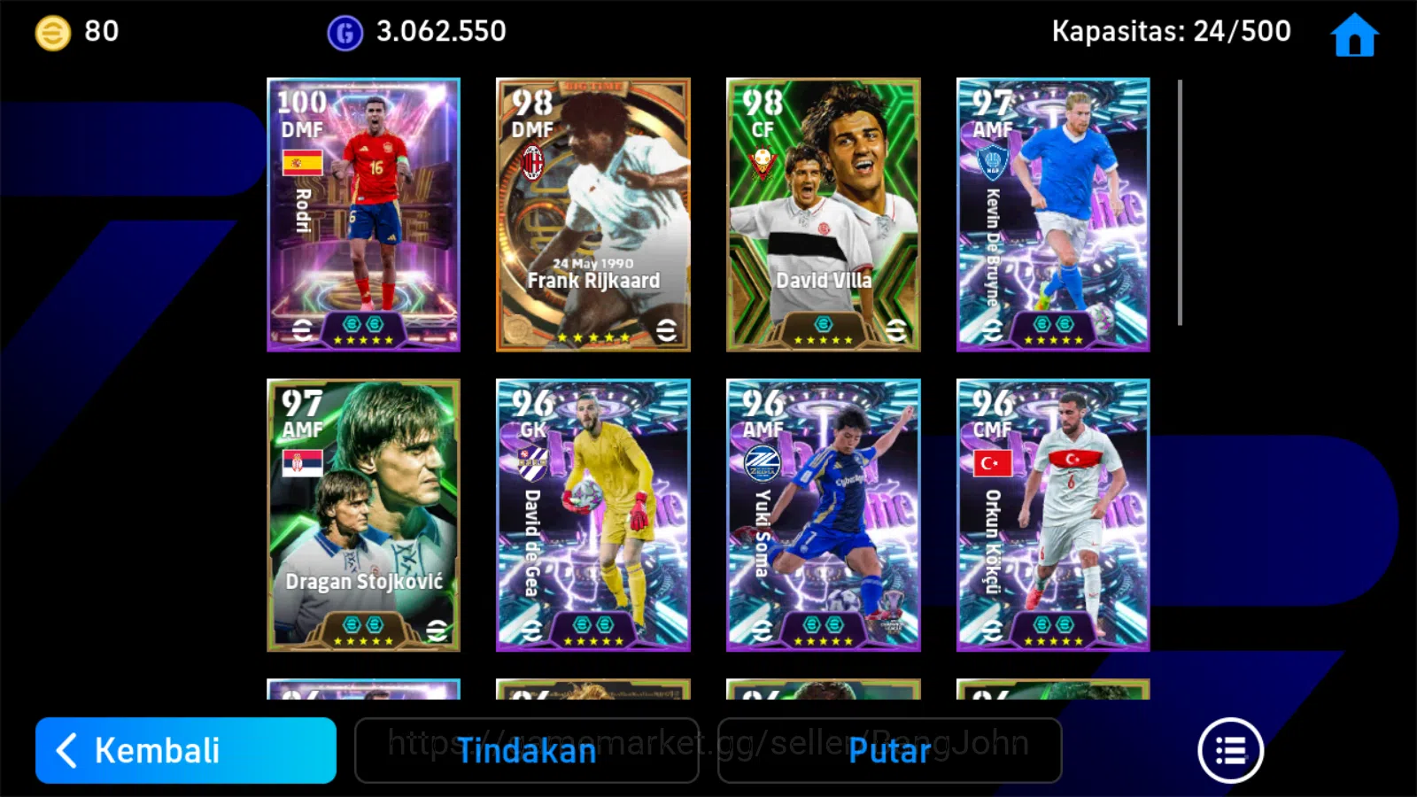 eFootball Accounts Power 3165 | rodri show,degea show,de bruyne,dirk  image 4