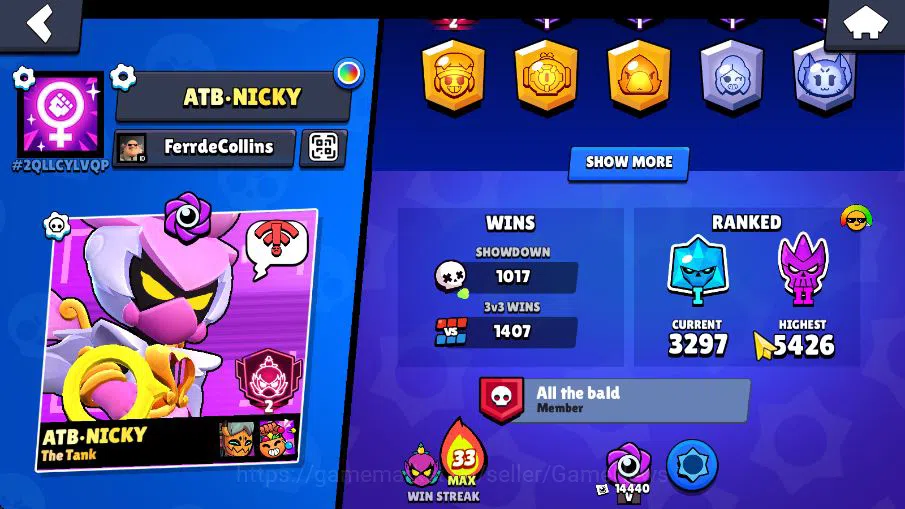 Brawl Stars Accounts 25304 Trophy|88 Brawlers 19 MAX Lvl|6 Hyperchar [DNita,SPoco,SRico,Etc] 6 Legend 5 Myth 69 Epic Skin 3