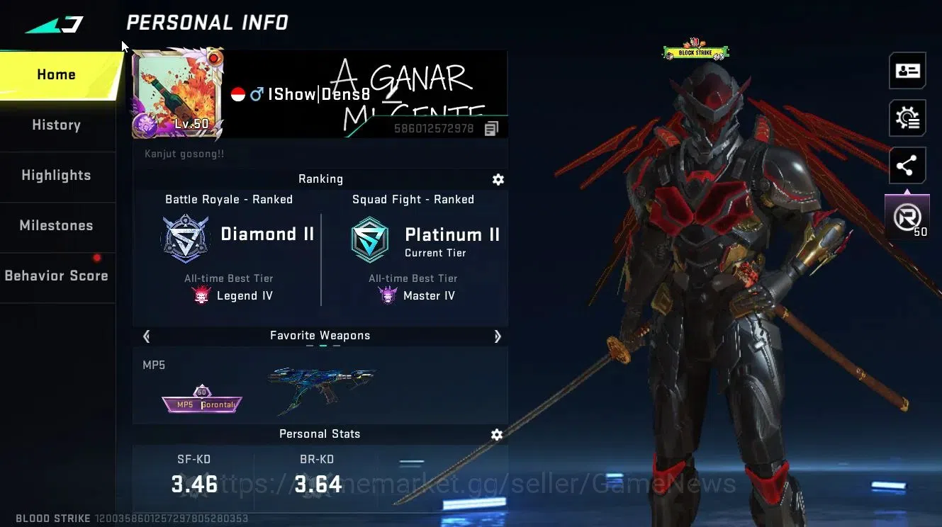 Blood Strike Accounts ASIA|Eternal ETHAN-Alien Walker|Collab BLEACH[Byak image 2