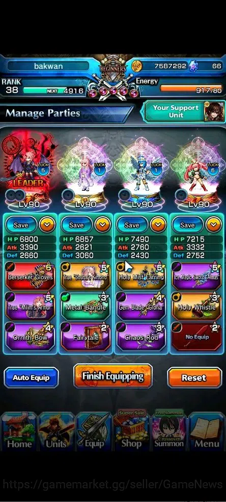 Grand Summoners Accounts Global|Rank 38|3 Ascend+2 TW|[CF Millim,Shuna]+TW, image 3