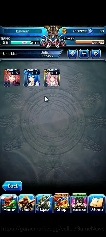 Grand Summoners Accounts Global|Rank 38|3 Ascend+2 TW|[CF Millim,Shuna]+TW, image 4