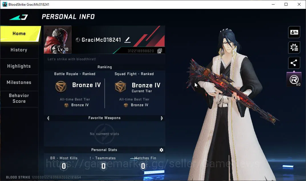 Blood Strike Accounts Starter ASIA|Fresh Starter|ETERNAL Kala-Requiem |Collab BLEACH Ethan-Byakuya Kuchiki|NetEase|Check 2