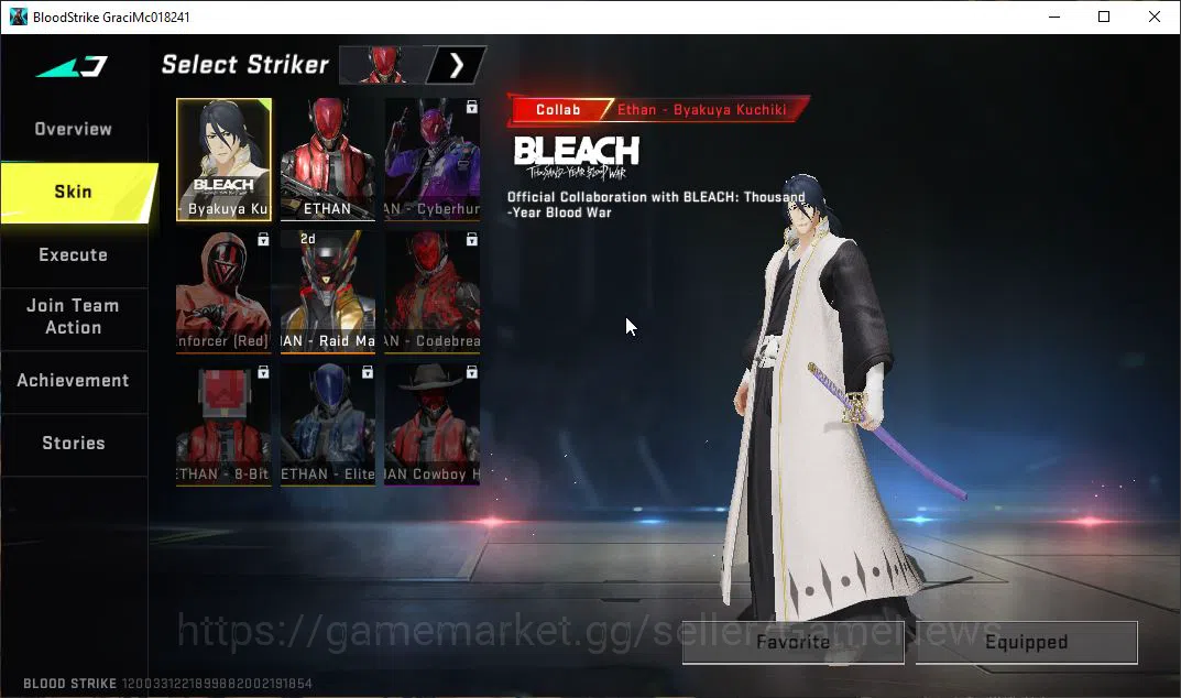 Blood Strike Accounts Starter ASIA|Fresh Starter|ETERNAL Kala-Requiem |Collab BLEACH Ethan-Byakuya Kuchiki|NetEase|Check 3