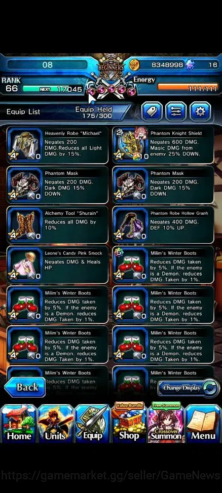 Grand Summoners Accounts End-Game Global|Rank 66|14 Ascend+7 TW[Emiyu,Chloe,DL Rimuru,Milim,DLS Rimuru,S Rimuru]+TW,S 14